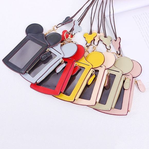 Mickey Mouse Lanyard Credit Card Holder Keychain - Picture 6 of 13